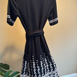 Elegant Black and White Dress